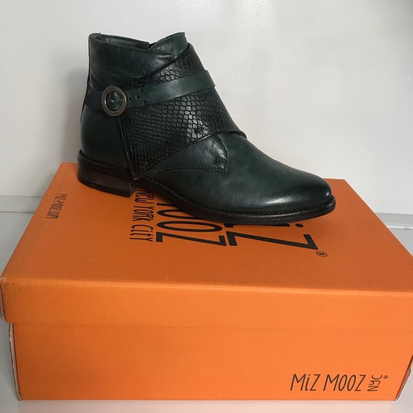 Miz Mooz Talbot Leather Buckle Ankle Boots - Picture 5 of 7